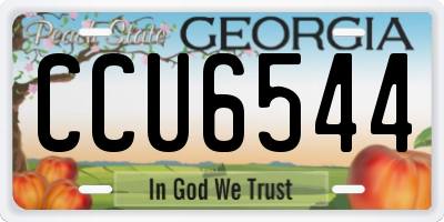 GA license plate CCU6544