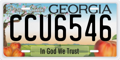 GA license plate CCU6546