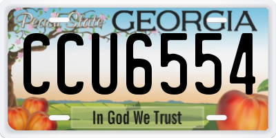 GA license plate CCU6554