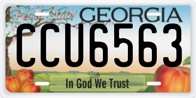 GA license plate CCU6563
