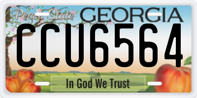 GA license plate CCU6564