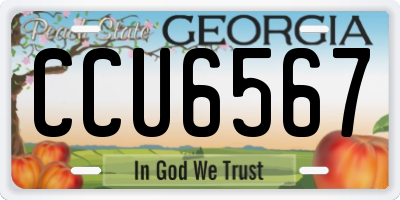 GA license plate CCU6567