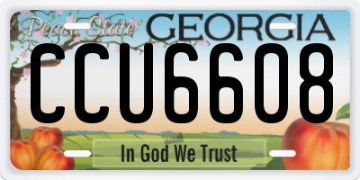GA license plate CCU6608
