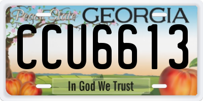 GA license plate CCU6613
