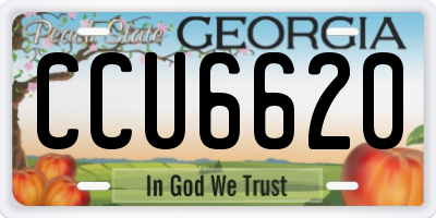 GA license plate CCU6620