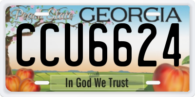 GA license plate CCU6624