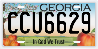 GA license plate CCU6629