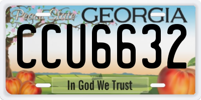 GA license plate CCU6632
