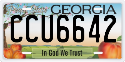 GA license plate CCU6642