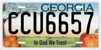 GA license plate CCU6657