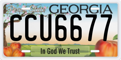 GA license plate CCU6677