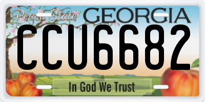 GA license plate CCU6682