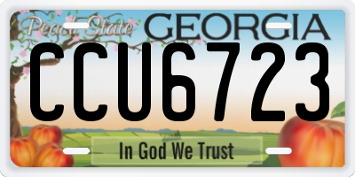 GA license plate CCU6723