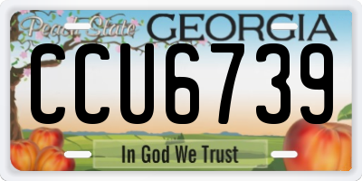GA license plate CCU6739
