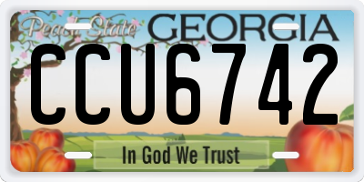 GA license plate CCU6742