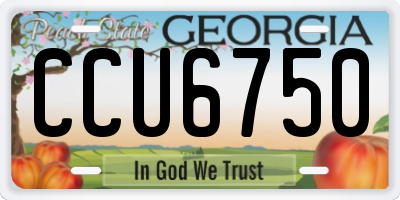 GA license plate CCU6750
