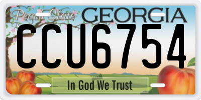 GA license plate CCU6754