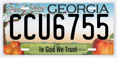 GA license plate CCU6755