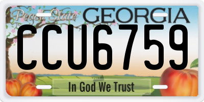 GA license plate CCU6759