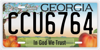 GA license plate CCU6764