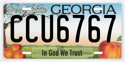 GA license plate CCU6767
