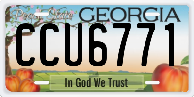 GA license plate CCU6771