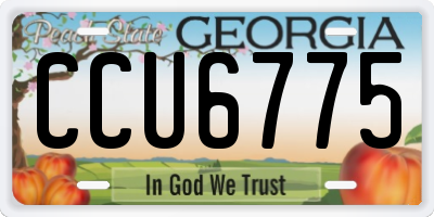 GA license plate CCU6775