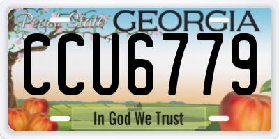 GA license plate CCU6779