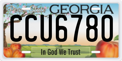 GA license plate CCU6780