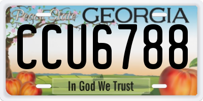 GA license plate CCU6788