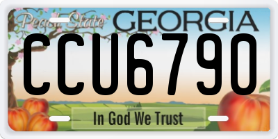 GA license plate CCU6790