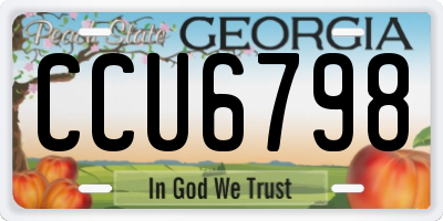 GA license plate CCU6798