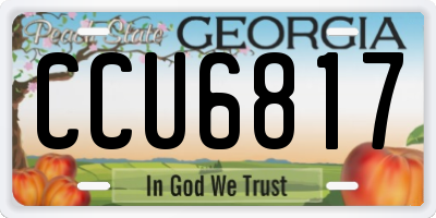 GA license plate CCU6817