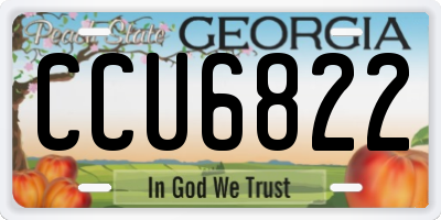 GA license plate CCU6822