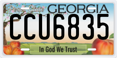 GA license plate CCU6835