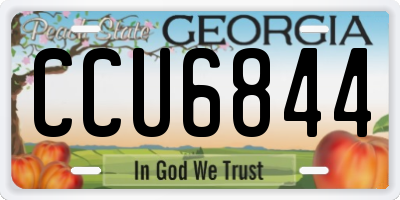 GA license plate CCU6844