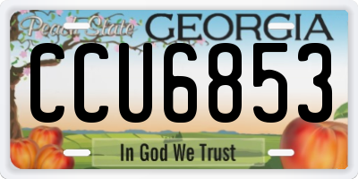 GA license plate CCU6853