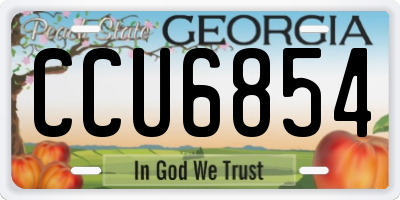 GA license plate CCU6854