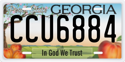 GA license plate CCU6884