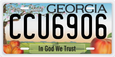 GA license plate CCU6906