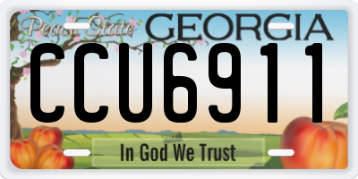 GA license plate CCU6911