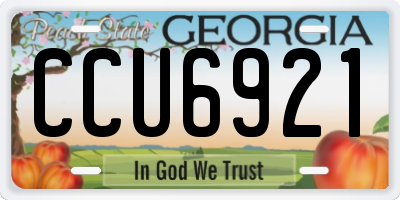 GA license plate CCU6921