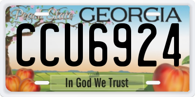 GA license plate CCU6924