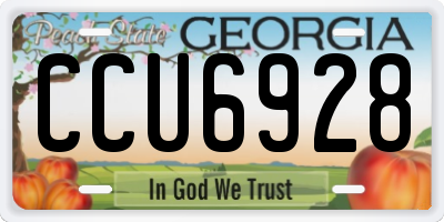 GA license plate CCU6928