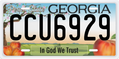 GA license plate CCU6929