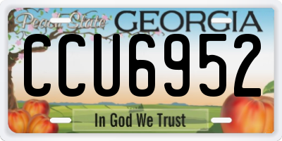 GA license plate CCU6952