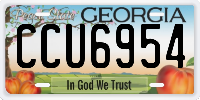GA license plate CCU6954