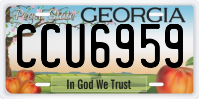 GA license plate CCU6959