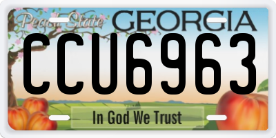 GA license plate CCU6963