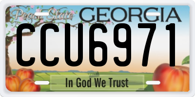 GA license plate CCU6971